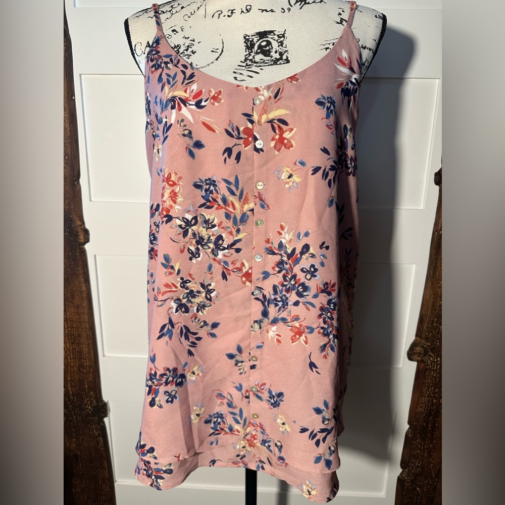 Zach and Rachel Sleeveless Floral Summer Top | Size Large